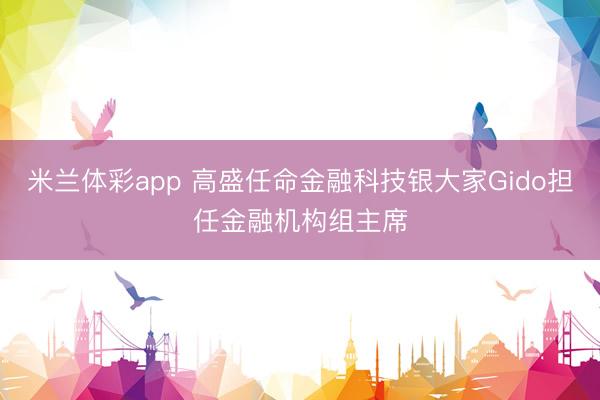 米兰体彩app 高盛任命金融科技银大家Gido担任金融机构组主席